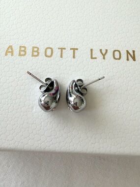 Abbott Lyon Silver Teardrop Crystal Stud Earrings